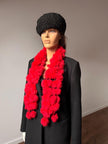 Red Rabbit Fur Scarf