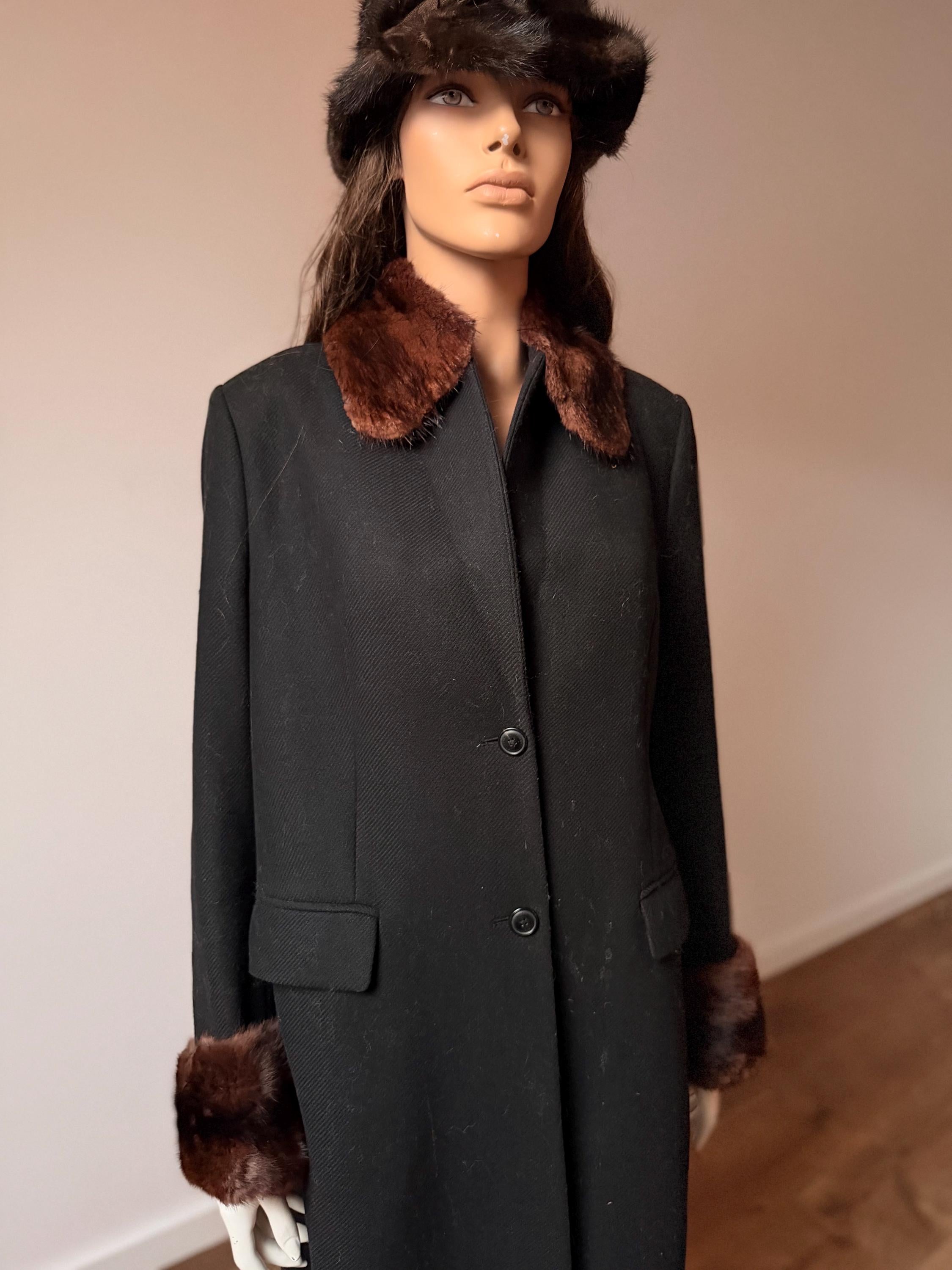Set Brown Fur Collar & Cuffs