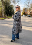 Grey Goat Fur Coat - S