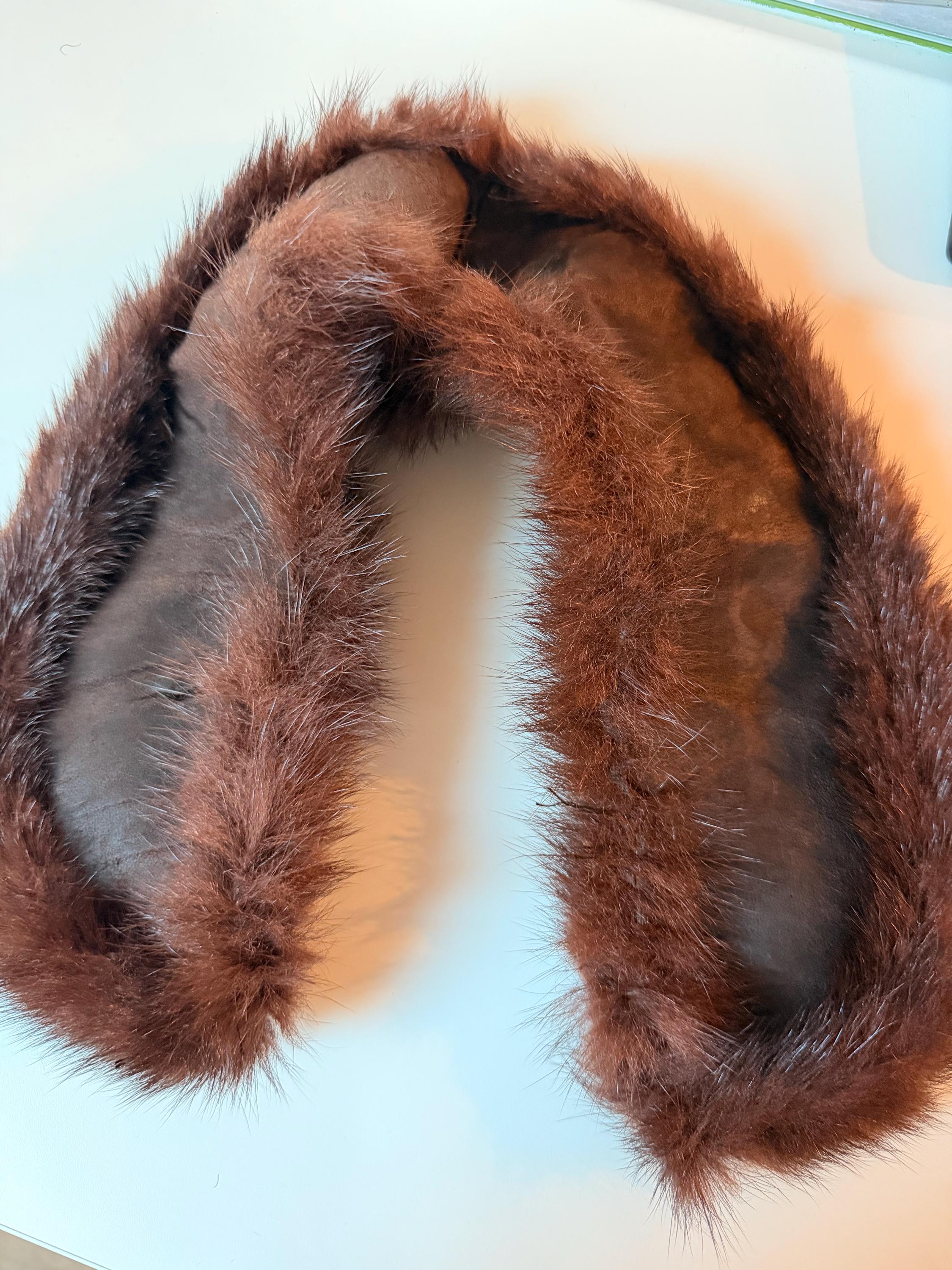Brown Fur Collar