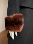 Set Brown Fur Collar & Cuffs