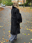 Black Swakara Fur Coat - M–L