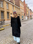 Black Broadtail Lamb Fur Coat - M-L