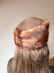 Brown Muskrat  Fur Hat