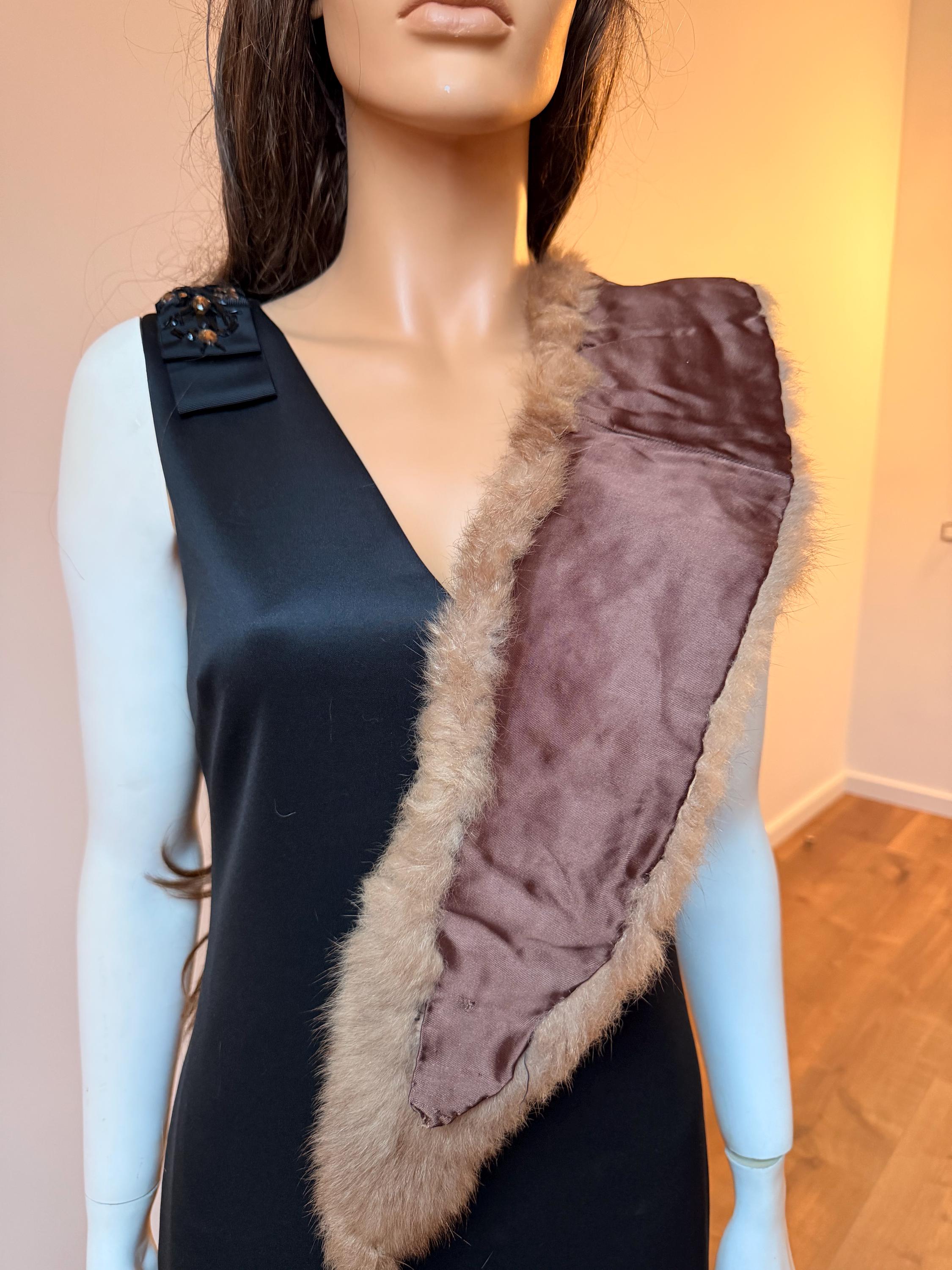Beige Lamb Fur Collar