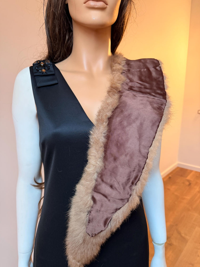 Beige Lamb Fur Collar