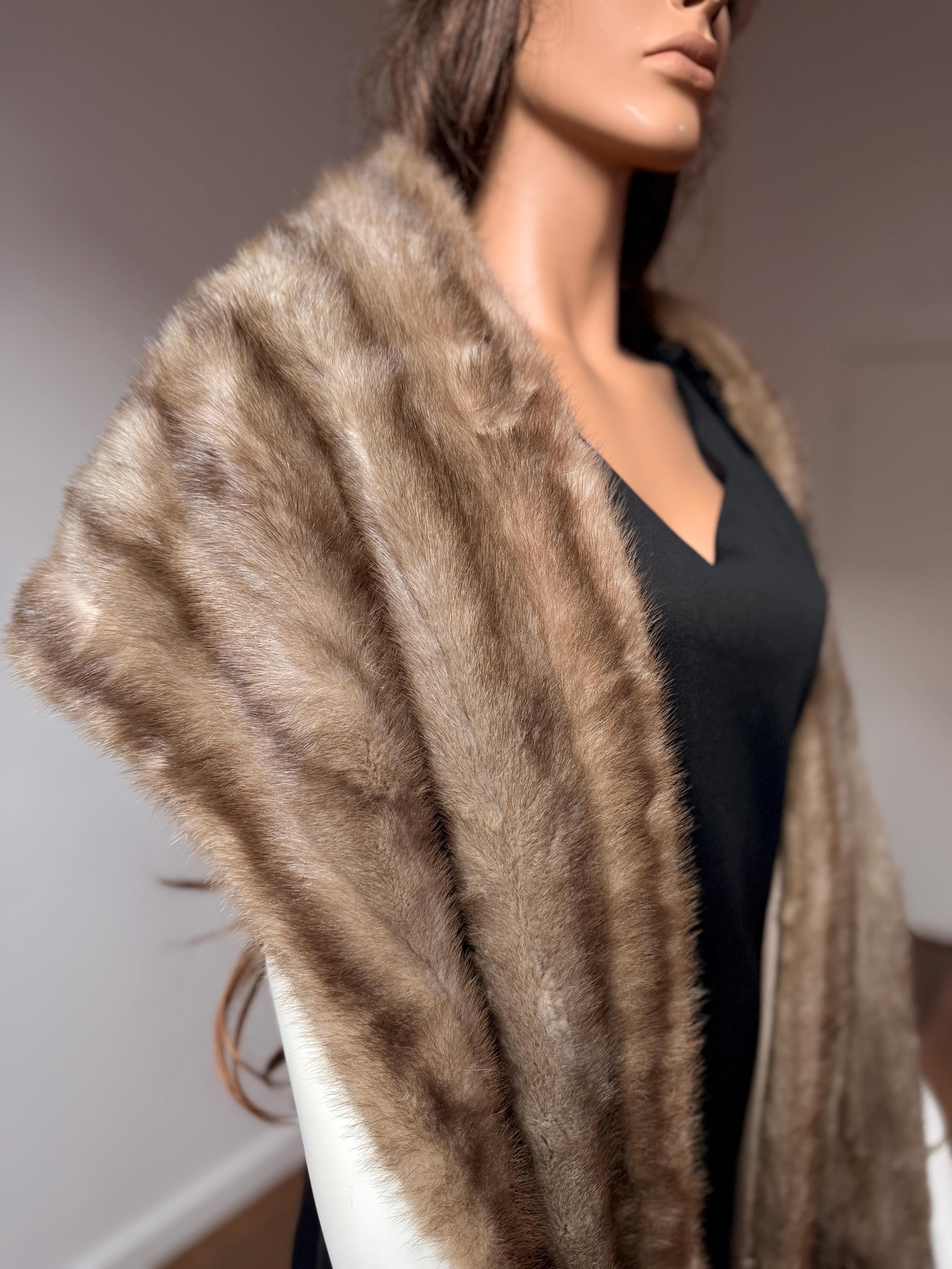 Sapphire Mink Fur Stole