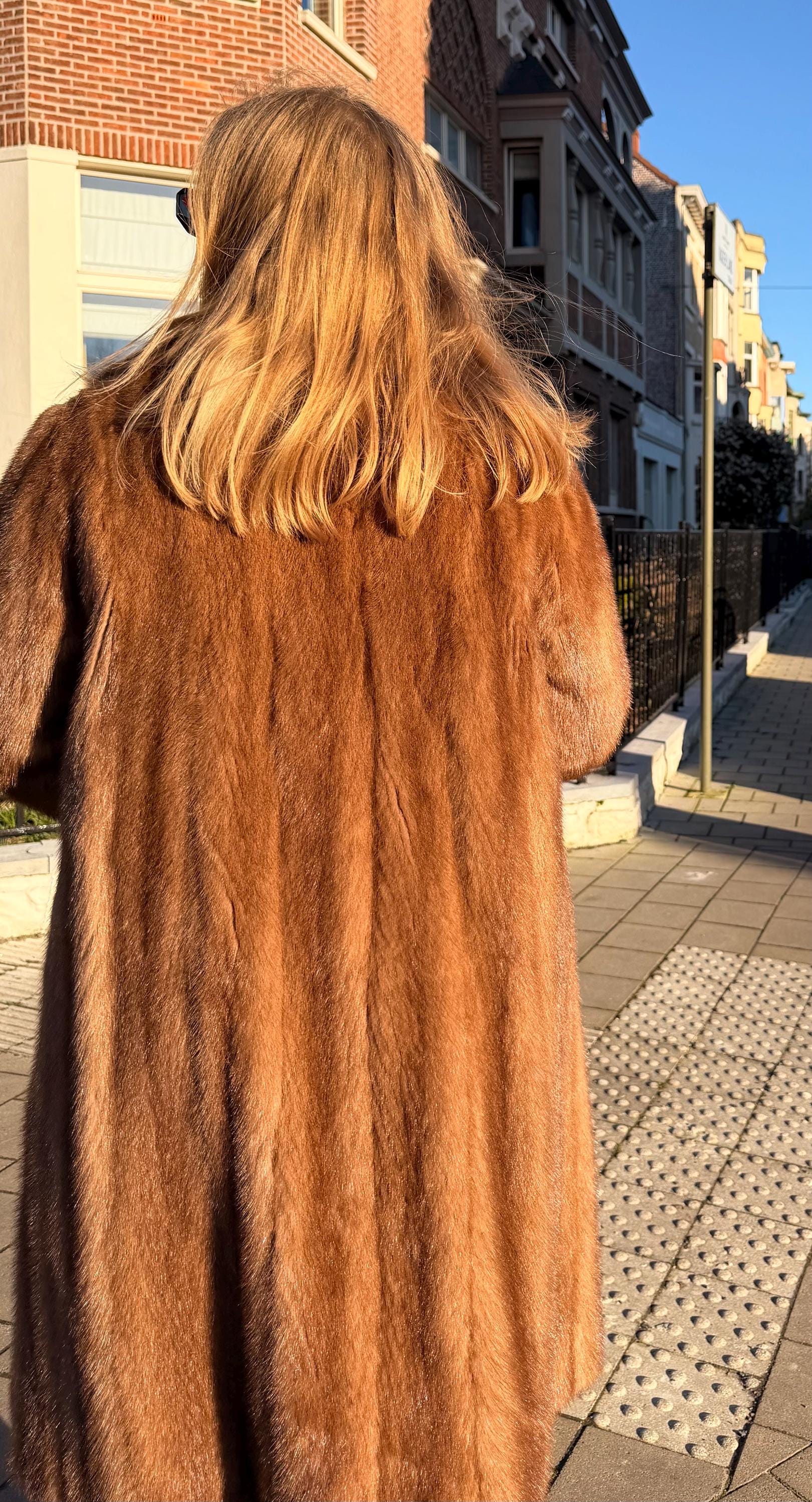 Pastel Mink Fur Coat – S-M