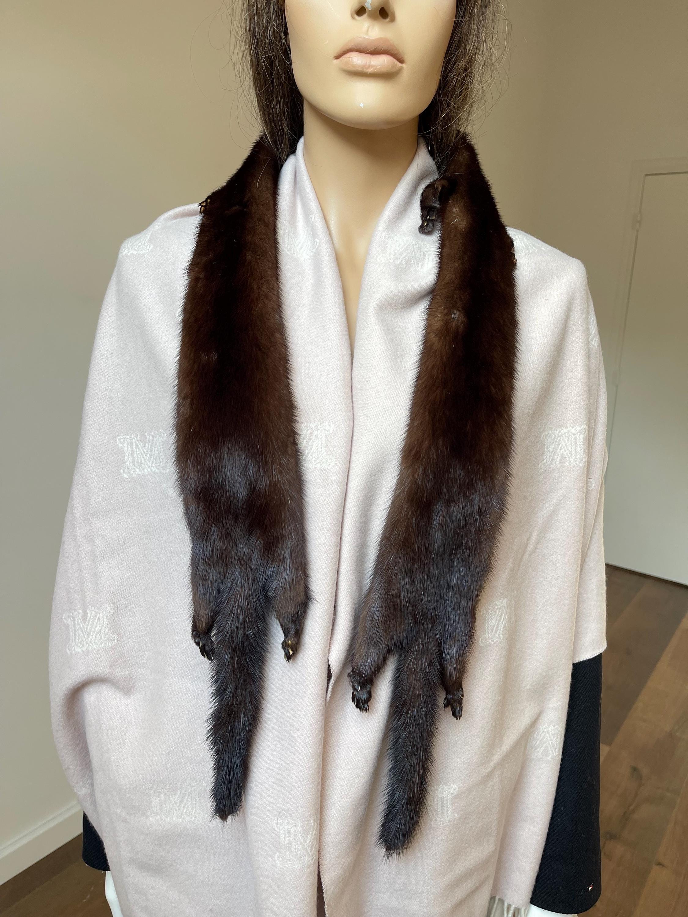 Brown Mink Fur Stole