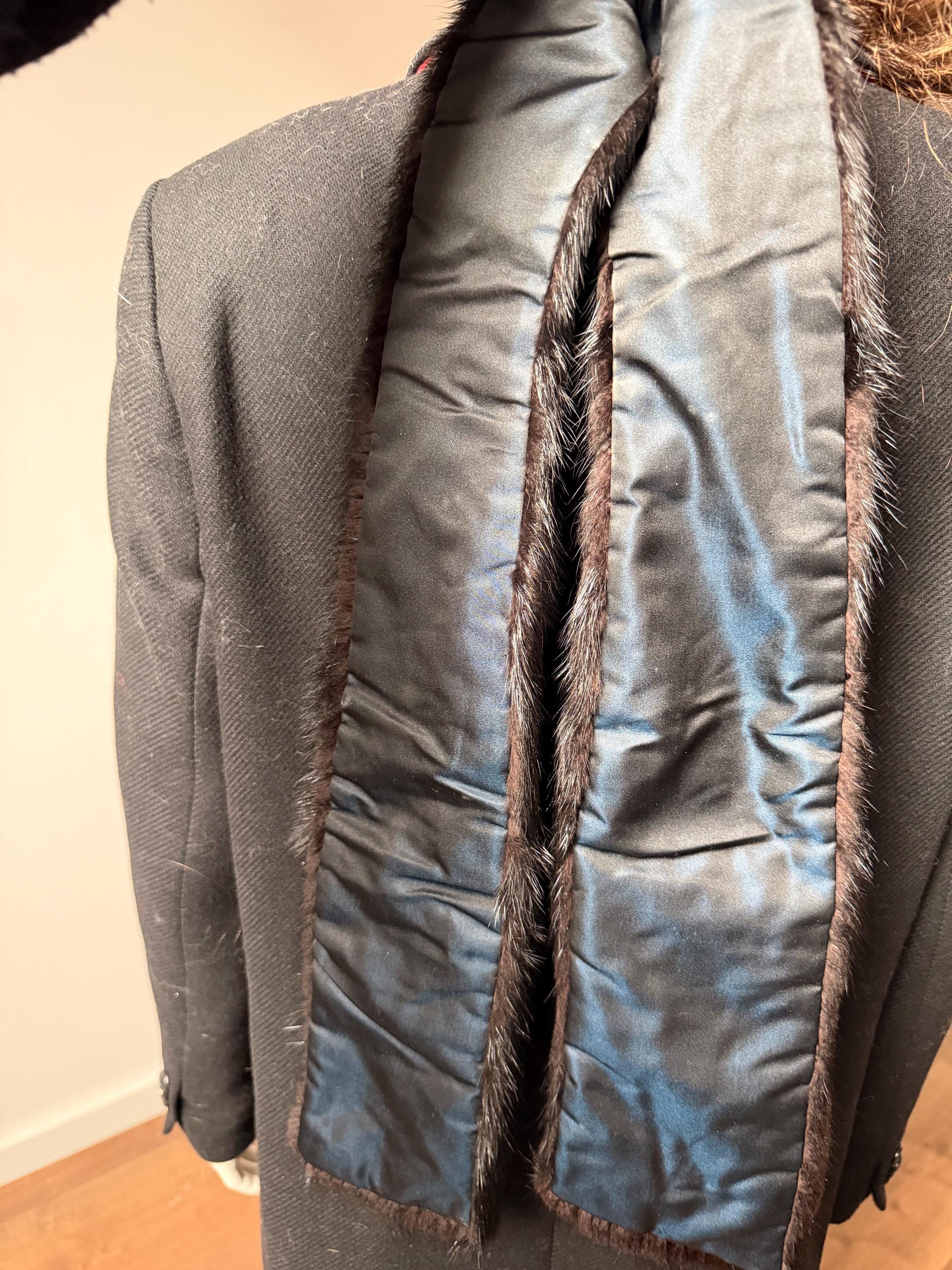 Black Mink Fur Scarf