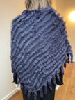 Rabbit Fur Poncho Wrap