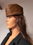 Brown Goat Fur Hat