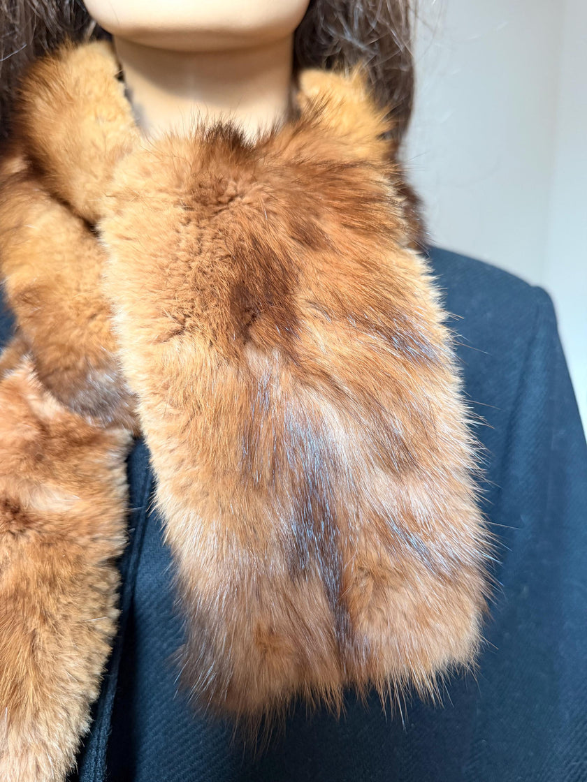 Beige Fur Scarf