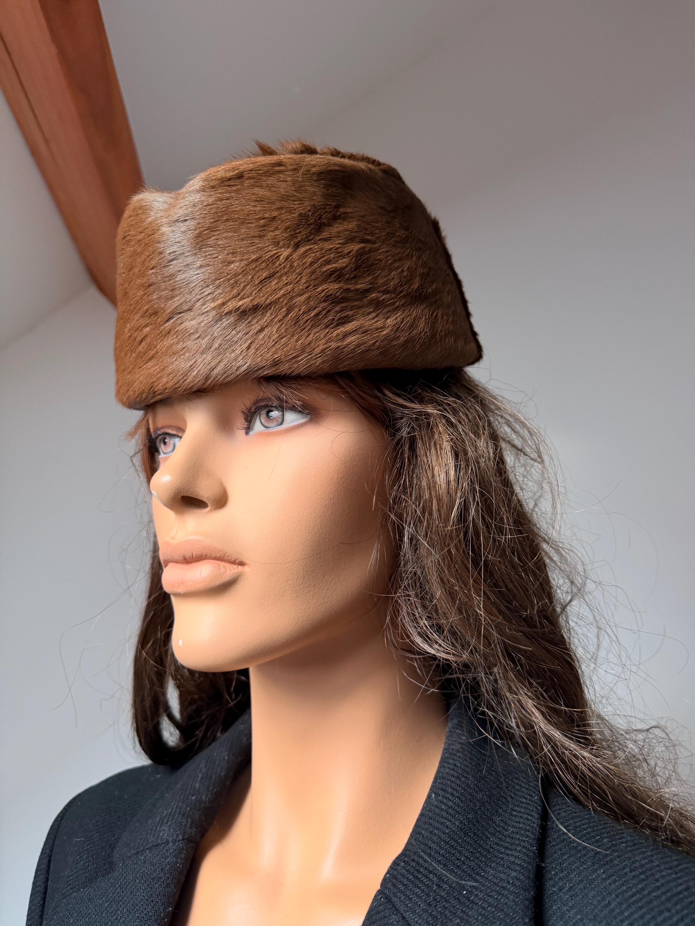 Brown Goat Fur Hat