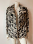 Grey Goat Fur Jacket - S