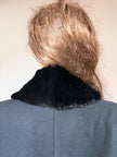 Black Sheepskin Fur Collar