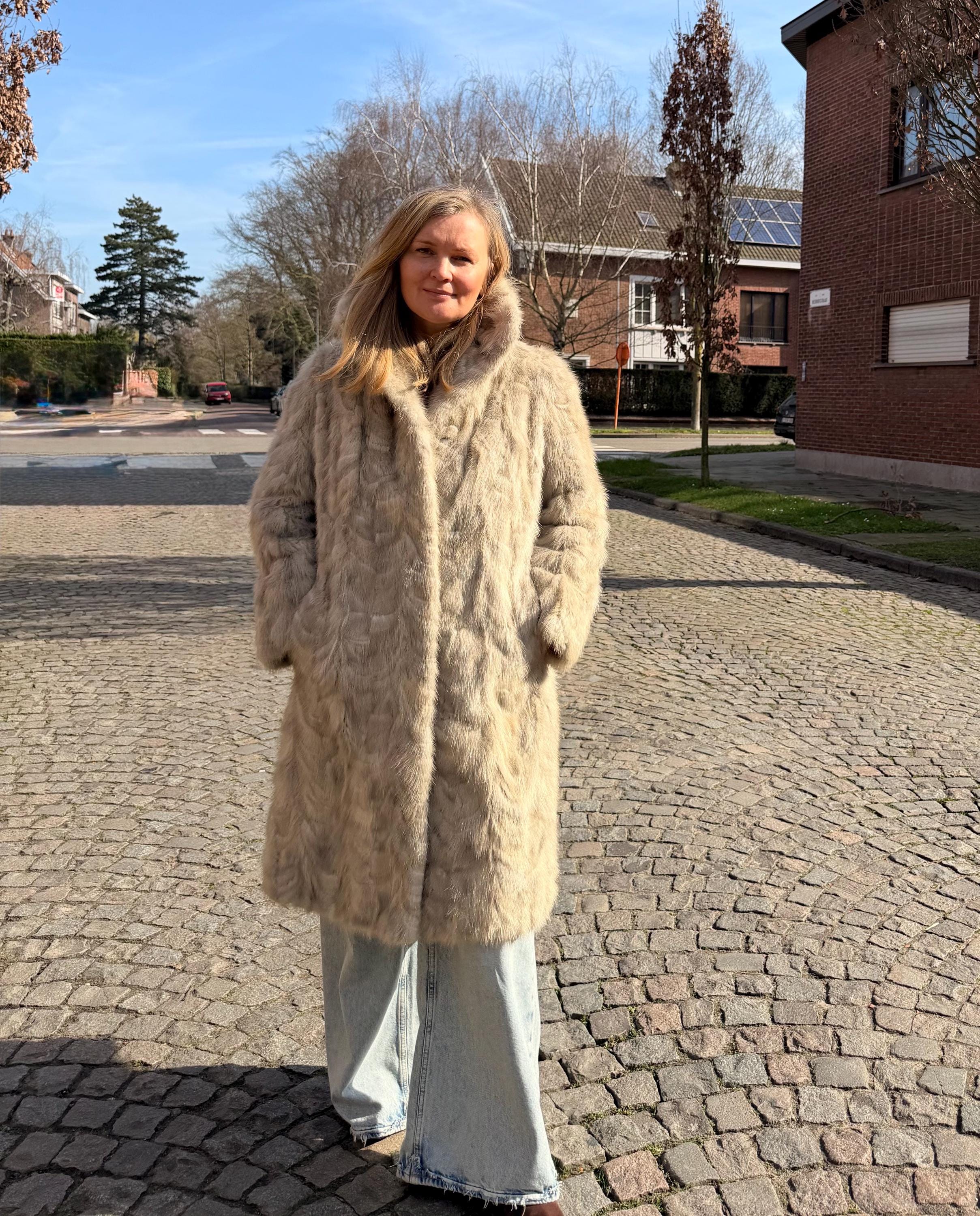 Sapphire Mink Fur Coat - M-L