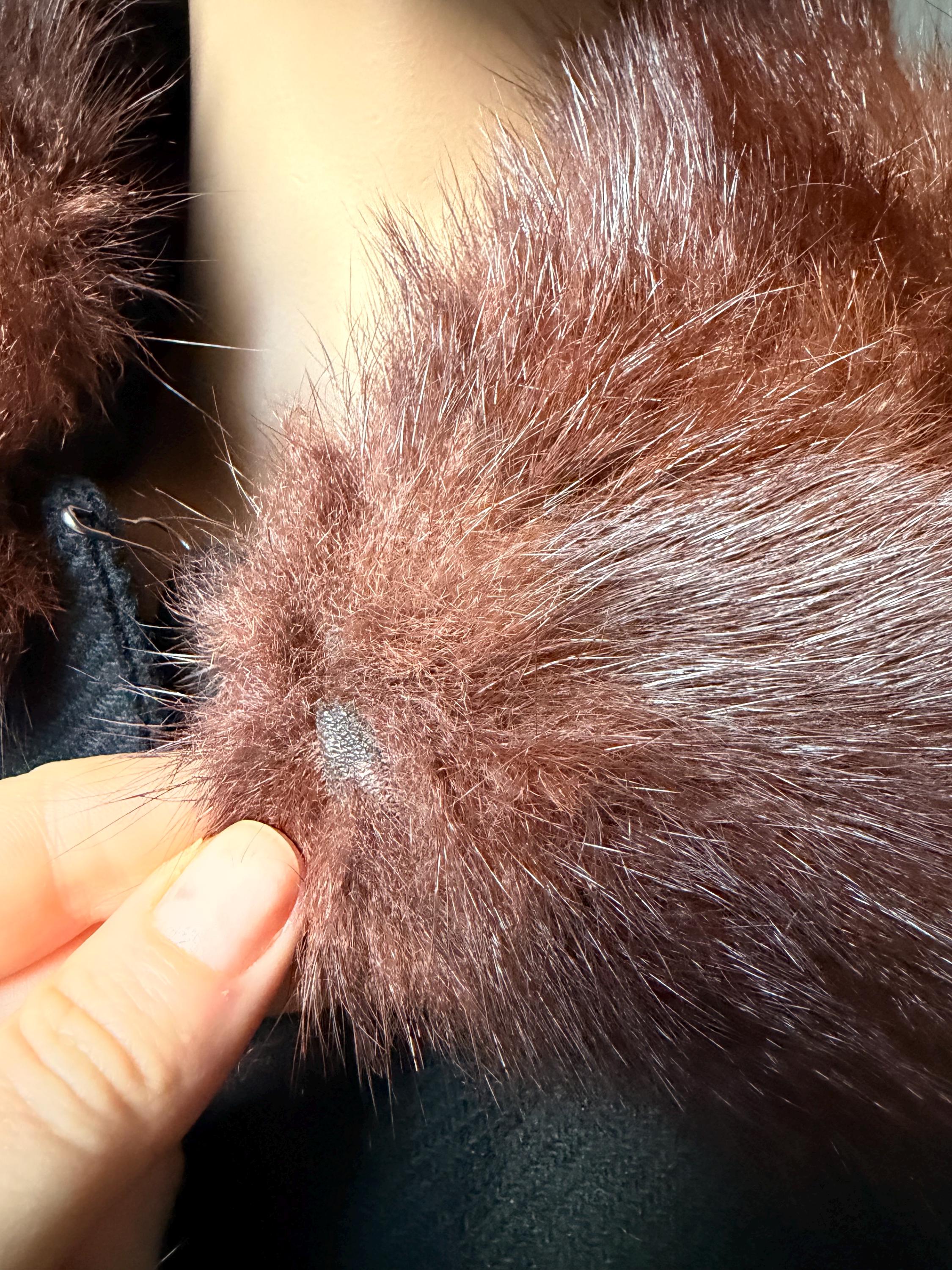 Brown Fur Collar