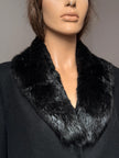 Black Beaver Fur Collar