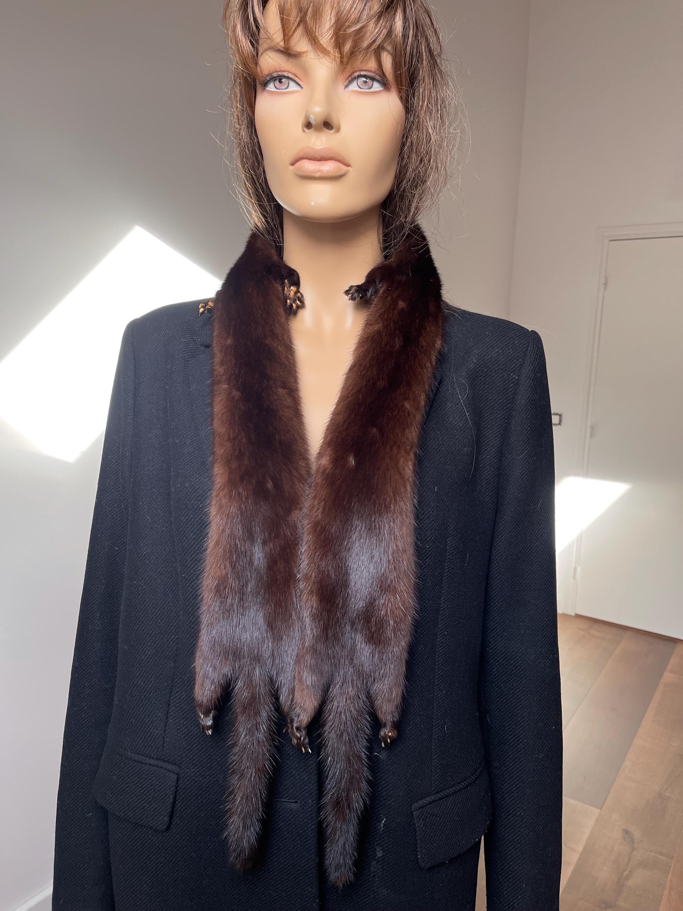 Brown Mink Fur Stole