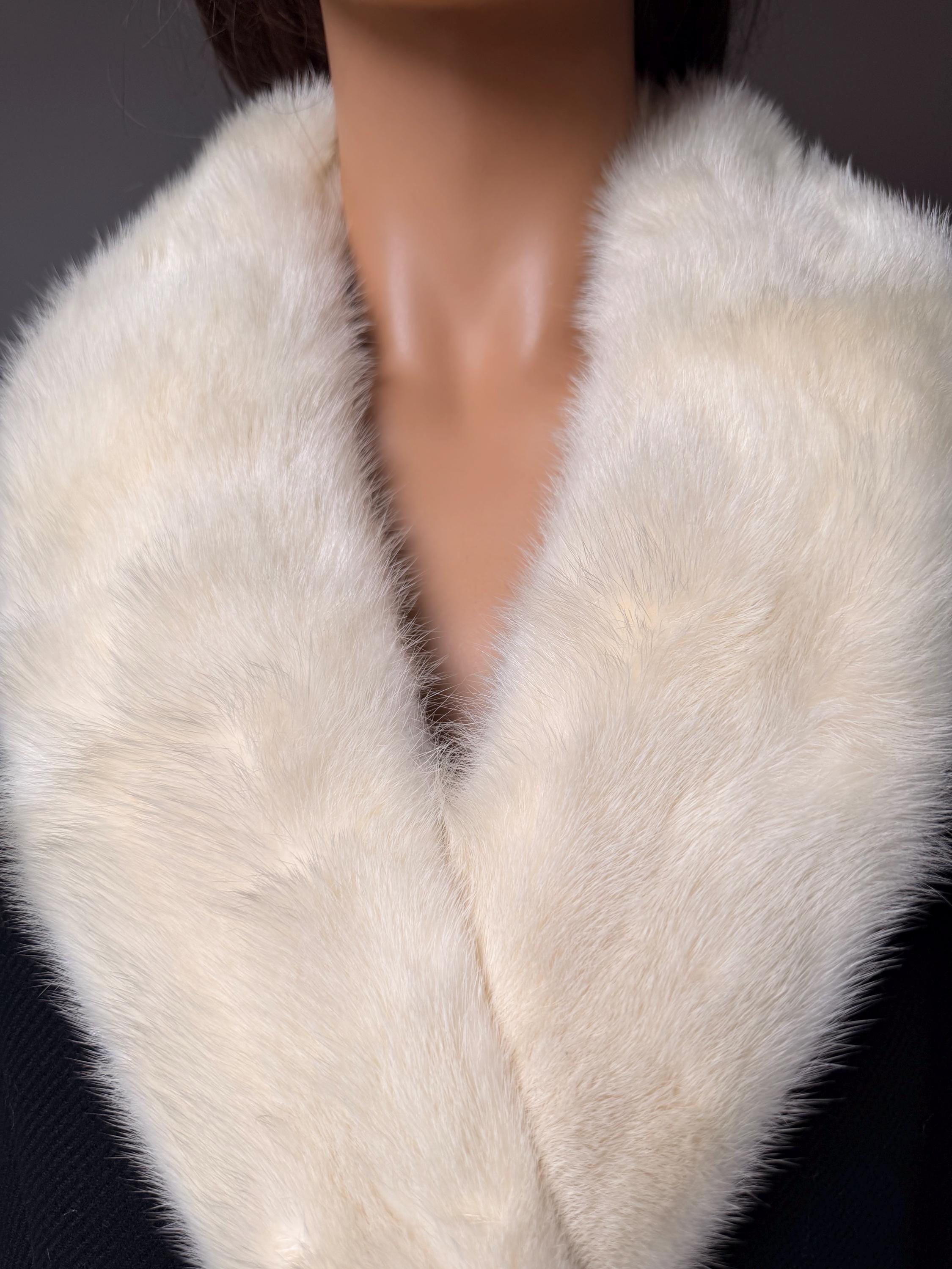 White Mink Fur Collar