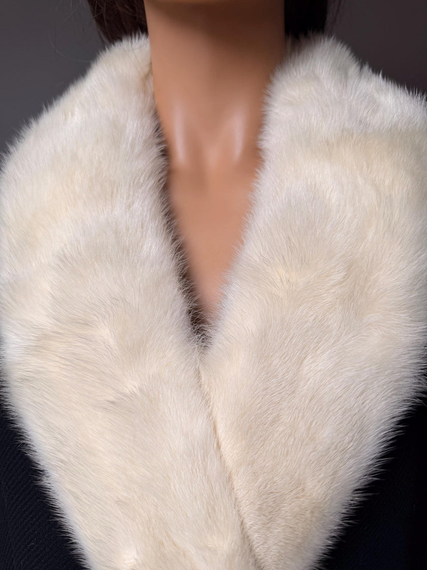 White Mink Fur Collar