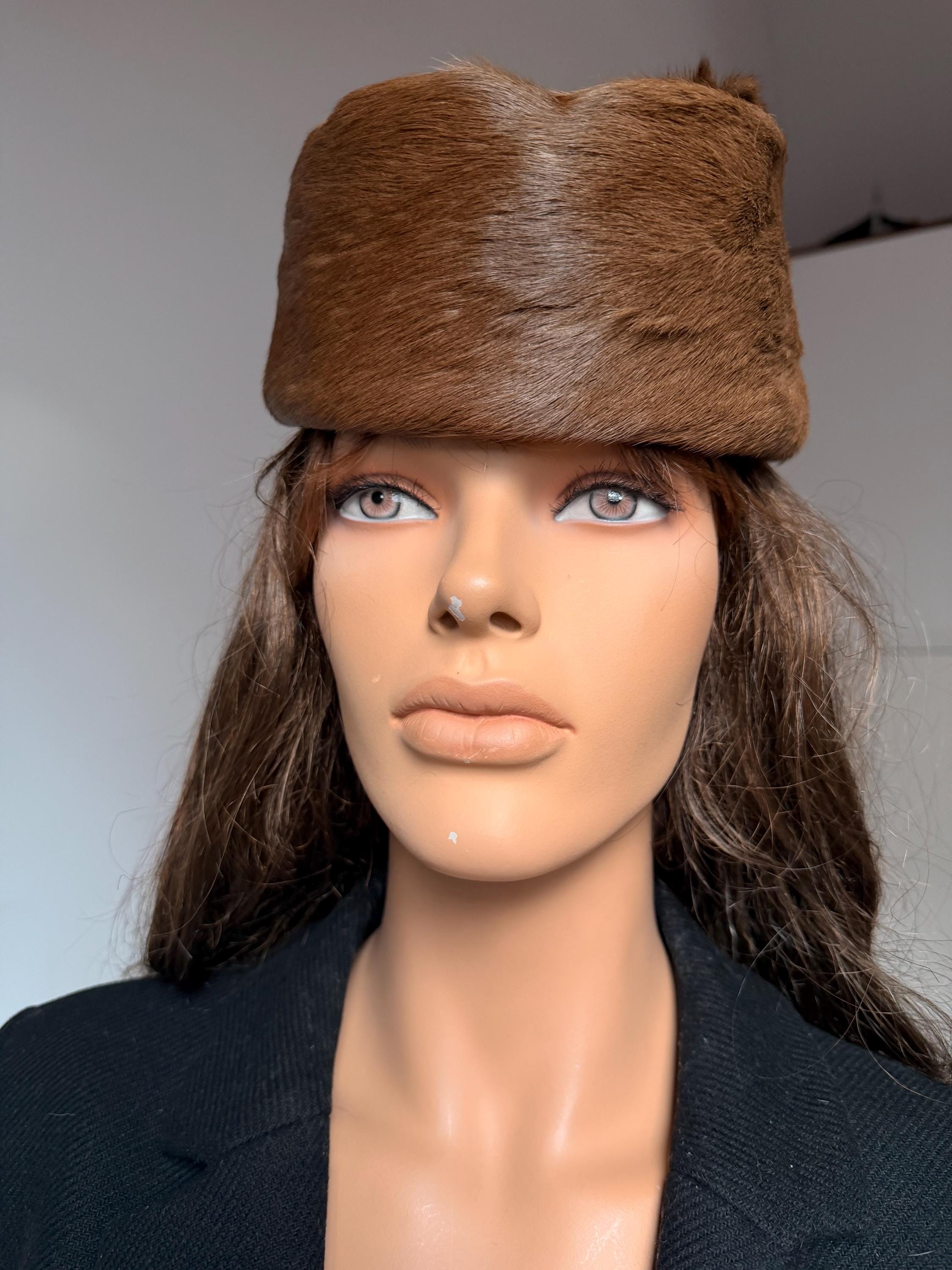 Brown Goat Fur Hat