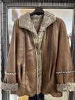 Brown Lamb Fur Jacket - M