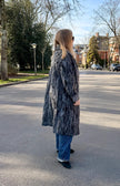 Grey Goat Fur Coat - S