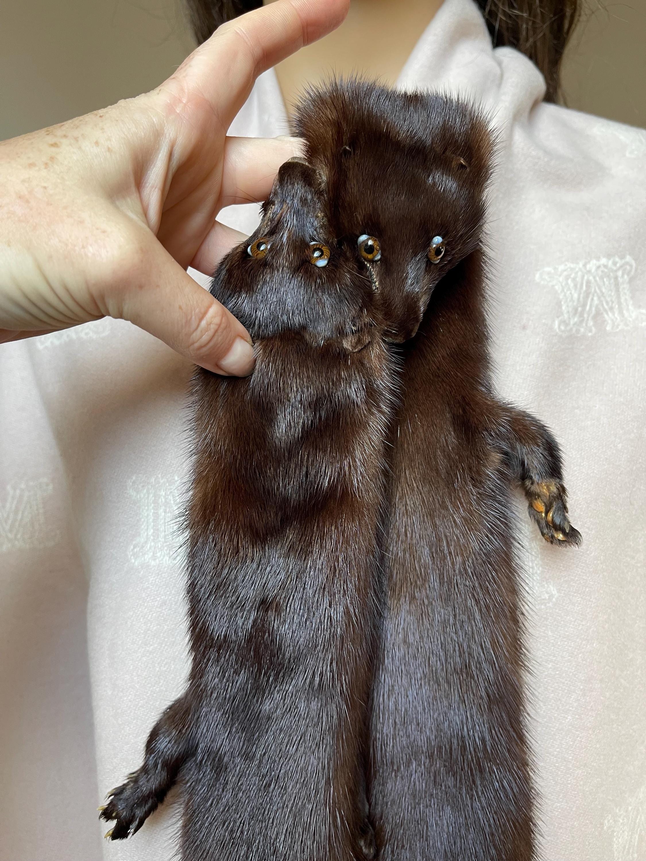 Brown Mink Fur Stole