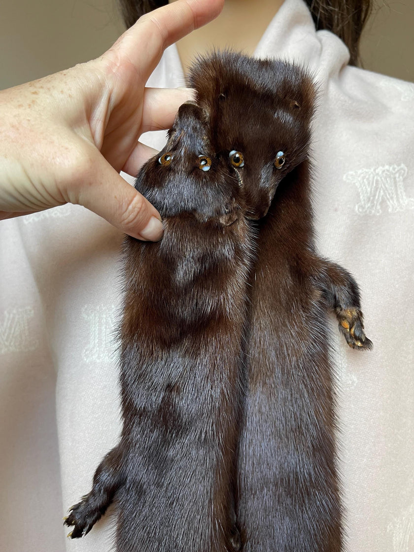 Brown Mink Fur Stole