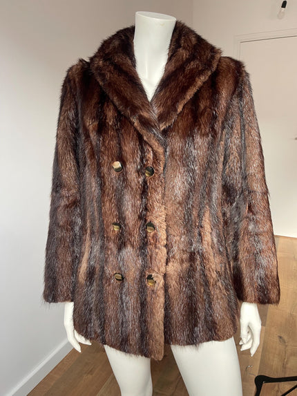 Muskrat Fur Jacket - M–L