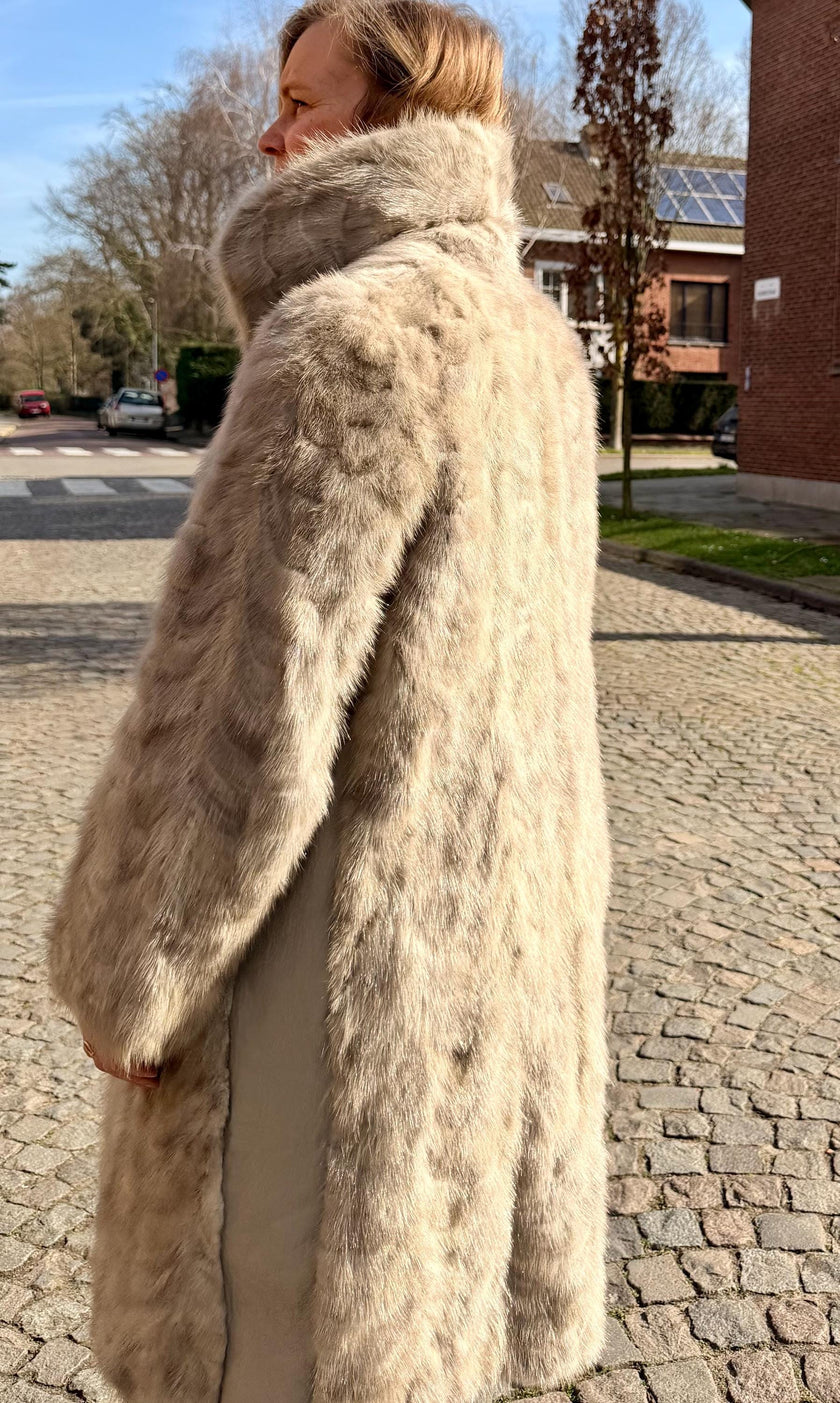 Sapphire Mink Fur Coat - M-L