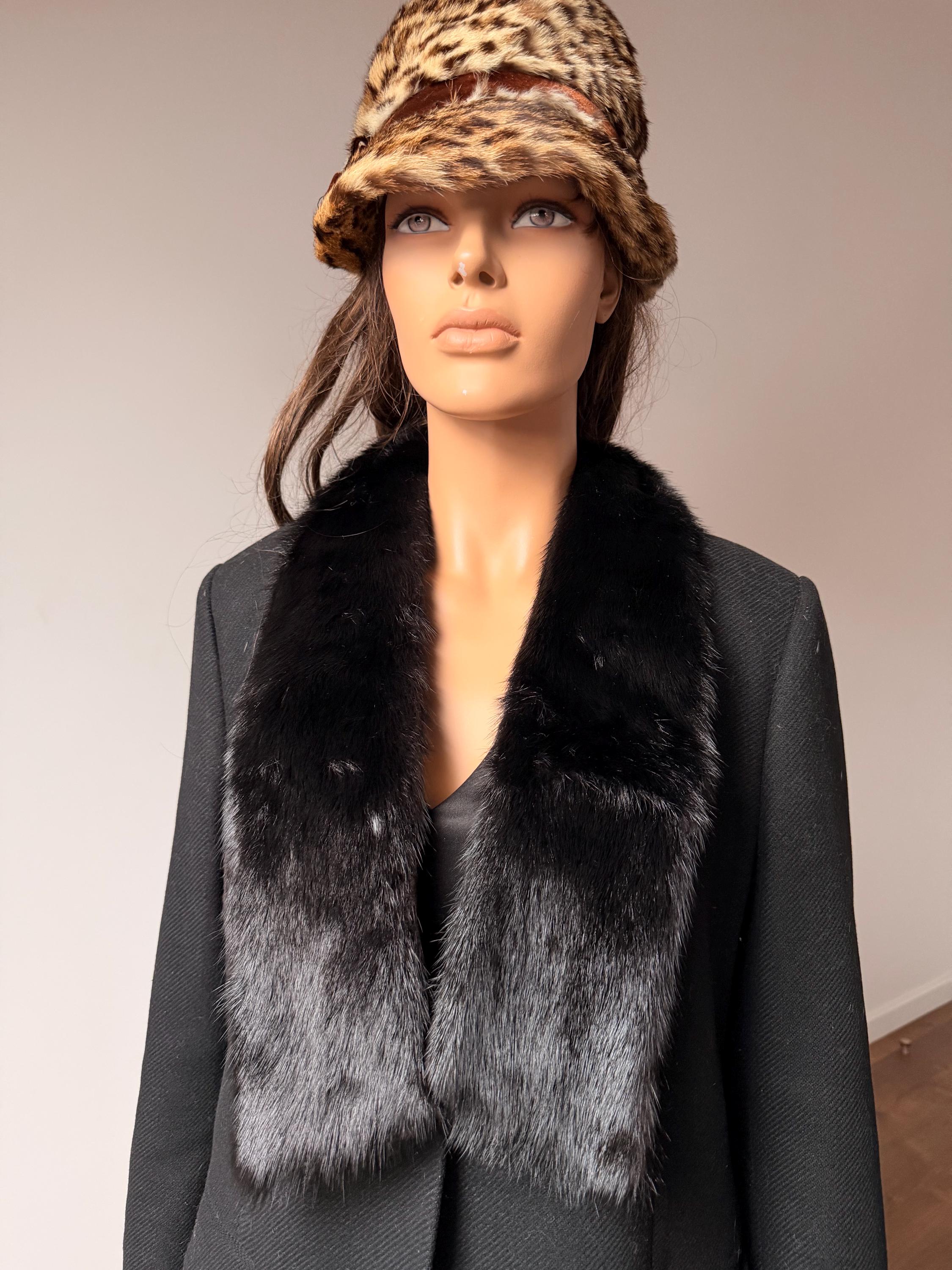 Black Mink Fur Scarf