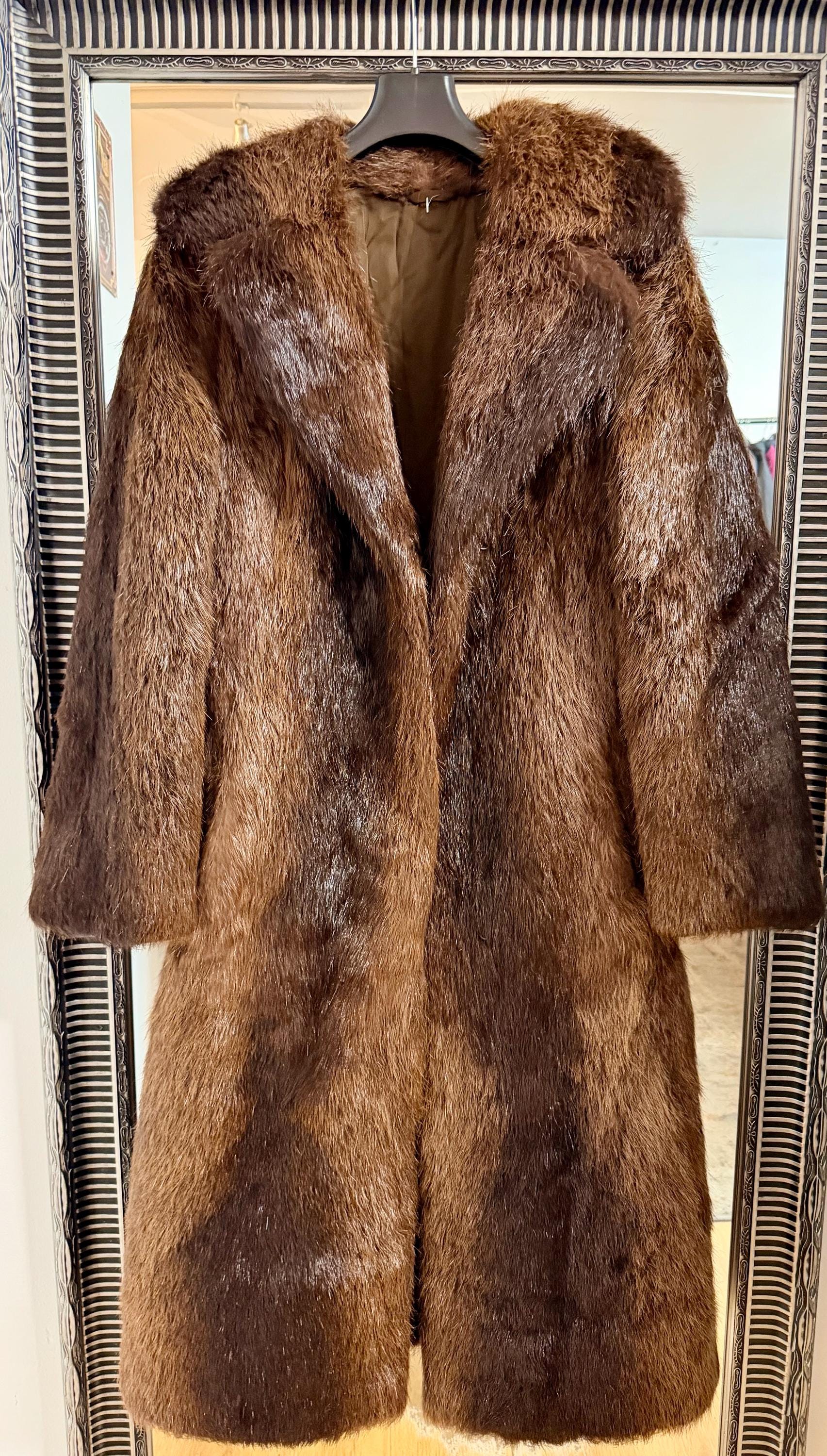 Beaver Fur Coat - S
