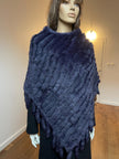 Rabbit Fur Poncho Wrap