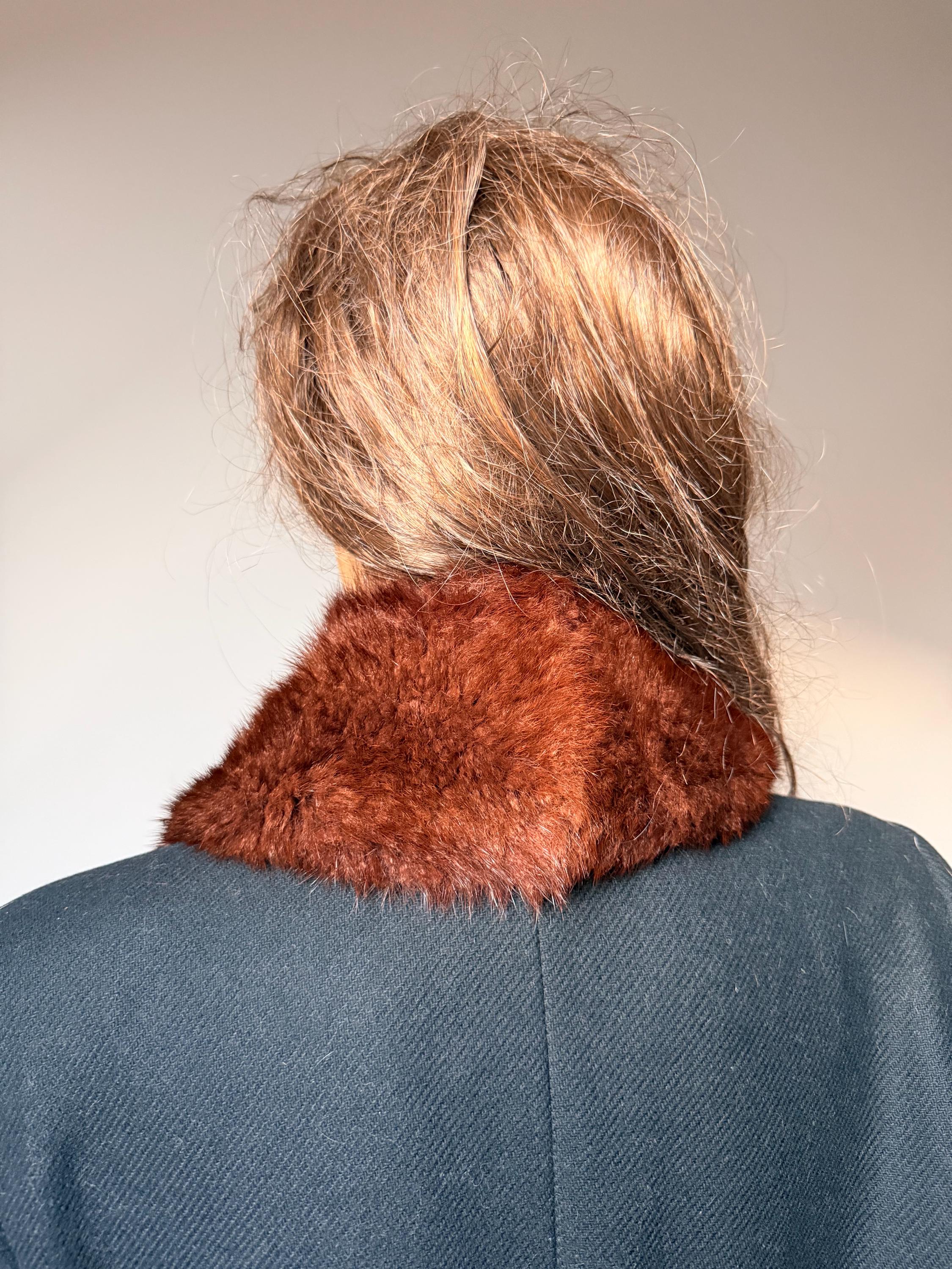 Brown Fur Collar