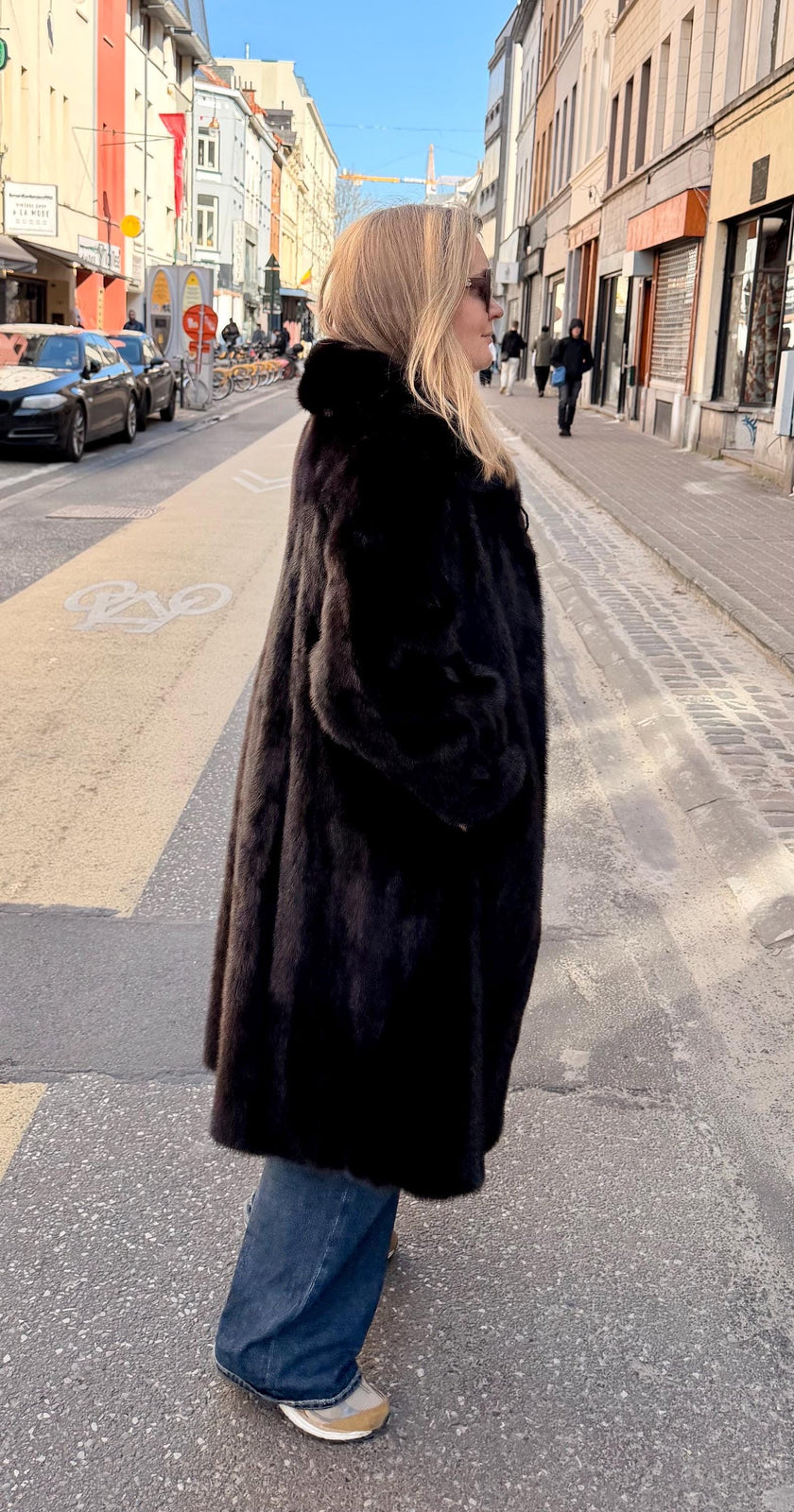 Brown Mink Coat - Size M-L
