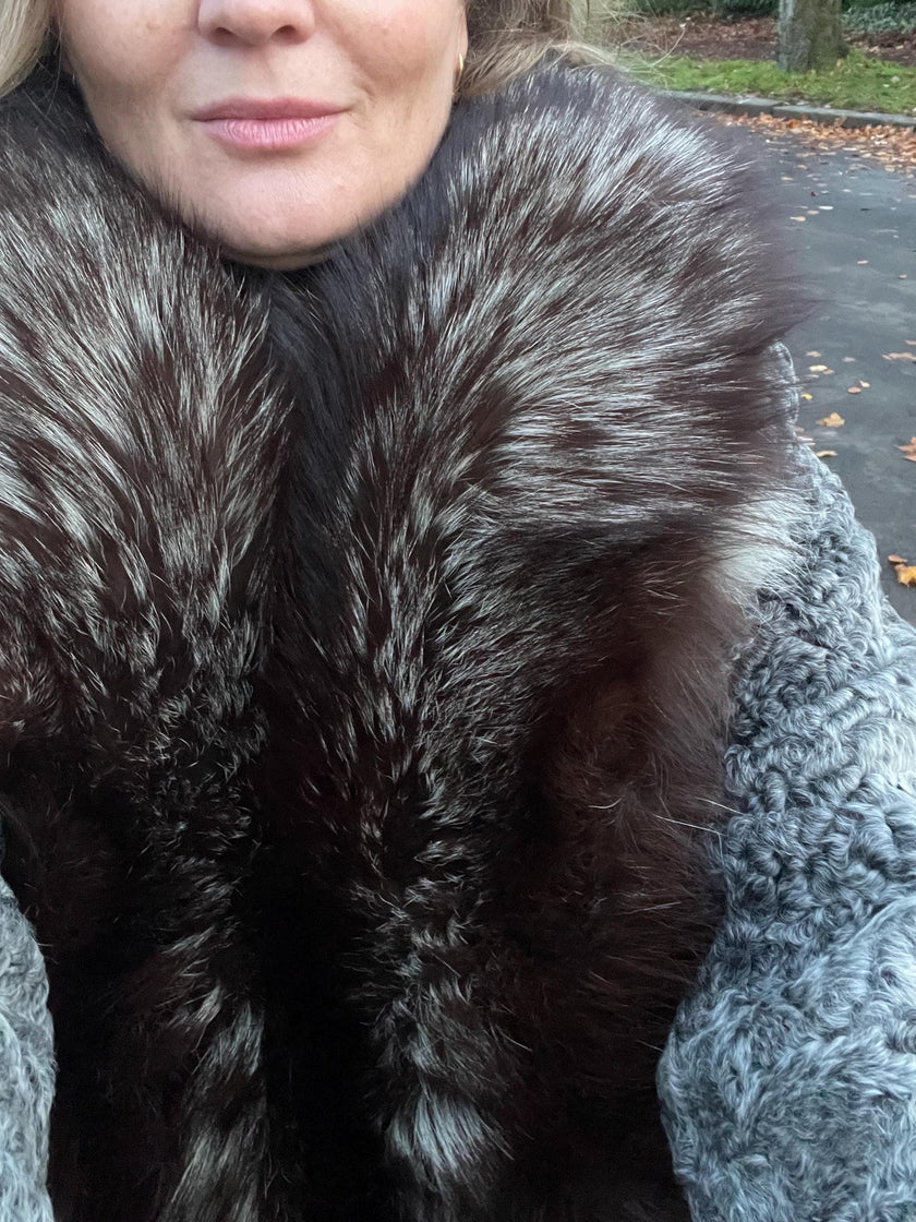 Silver Fox Fur Collar