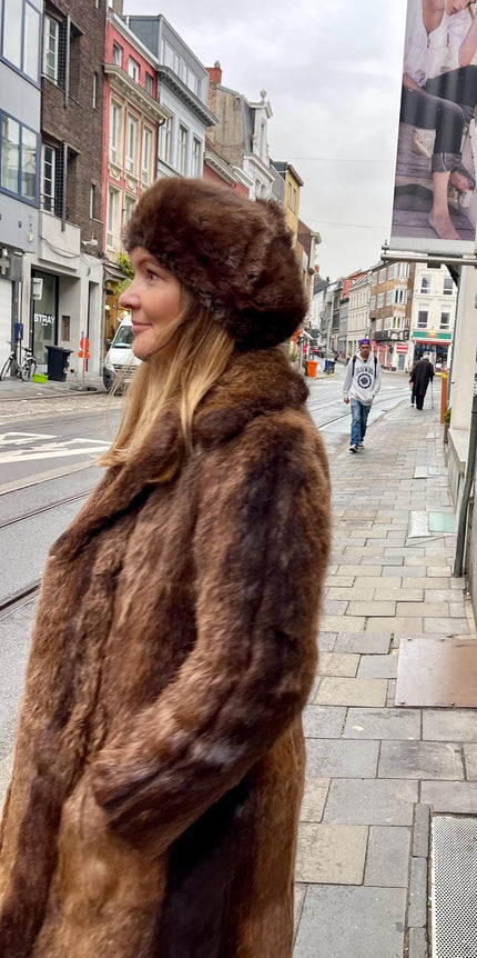 Beaver Fur Coat - S