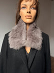 Grey Rabbit Fur Collar