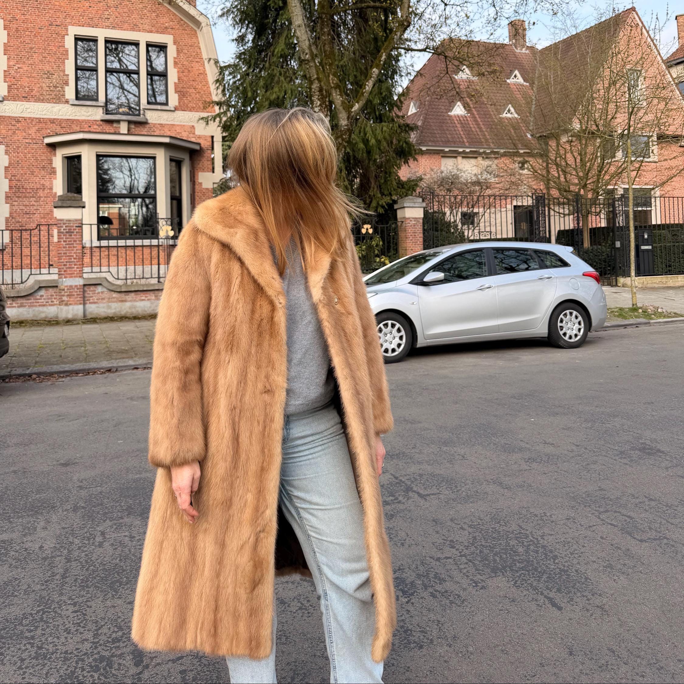 Saga Mink Pastel Fur Coat – S-M