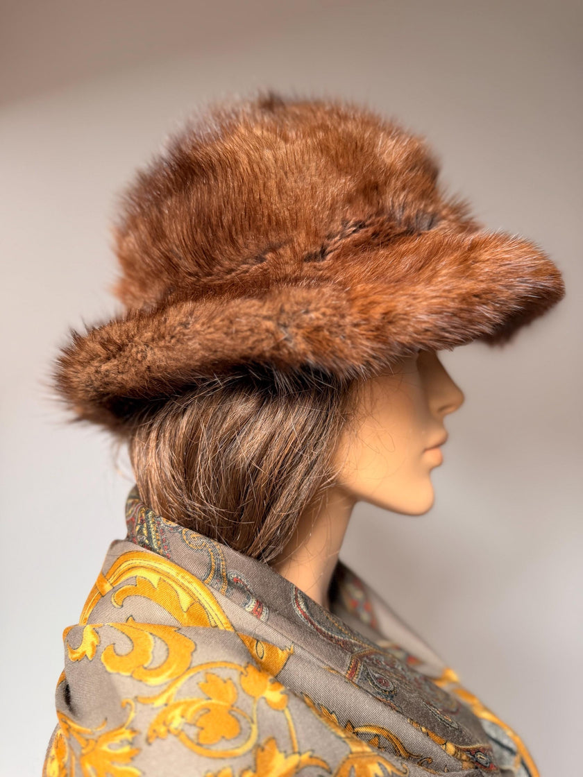 Brown Panama Fur Hat