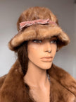 Pastel Mink Panama Fur Hat