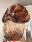 Brown Mink Fur Beret