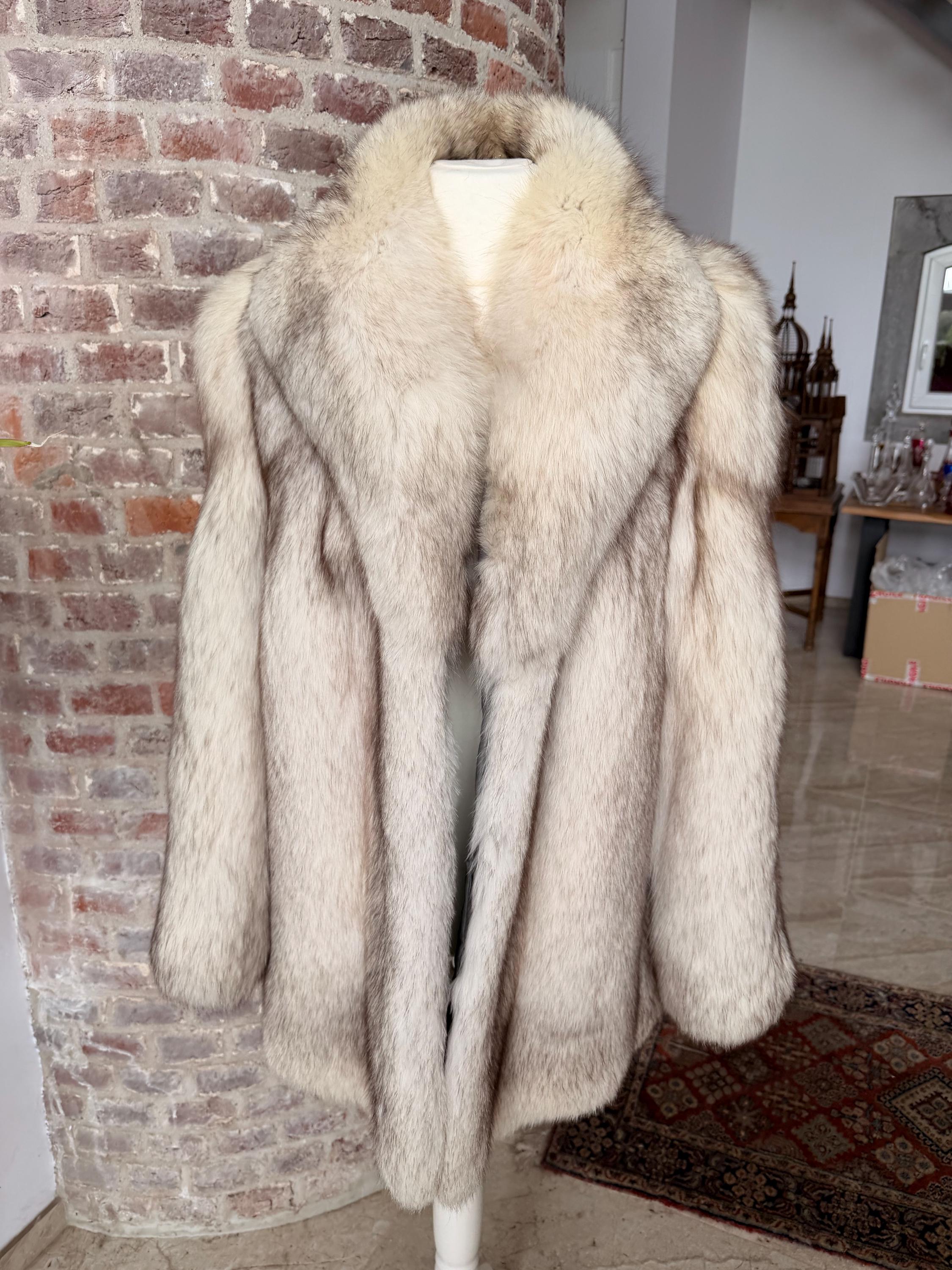 White Fox  Fur Jacket - L-XL