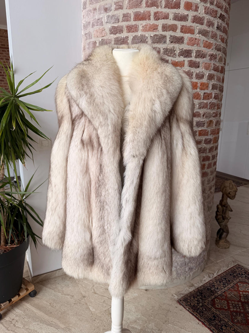 White Fox  Fur Jacket - L-XL