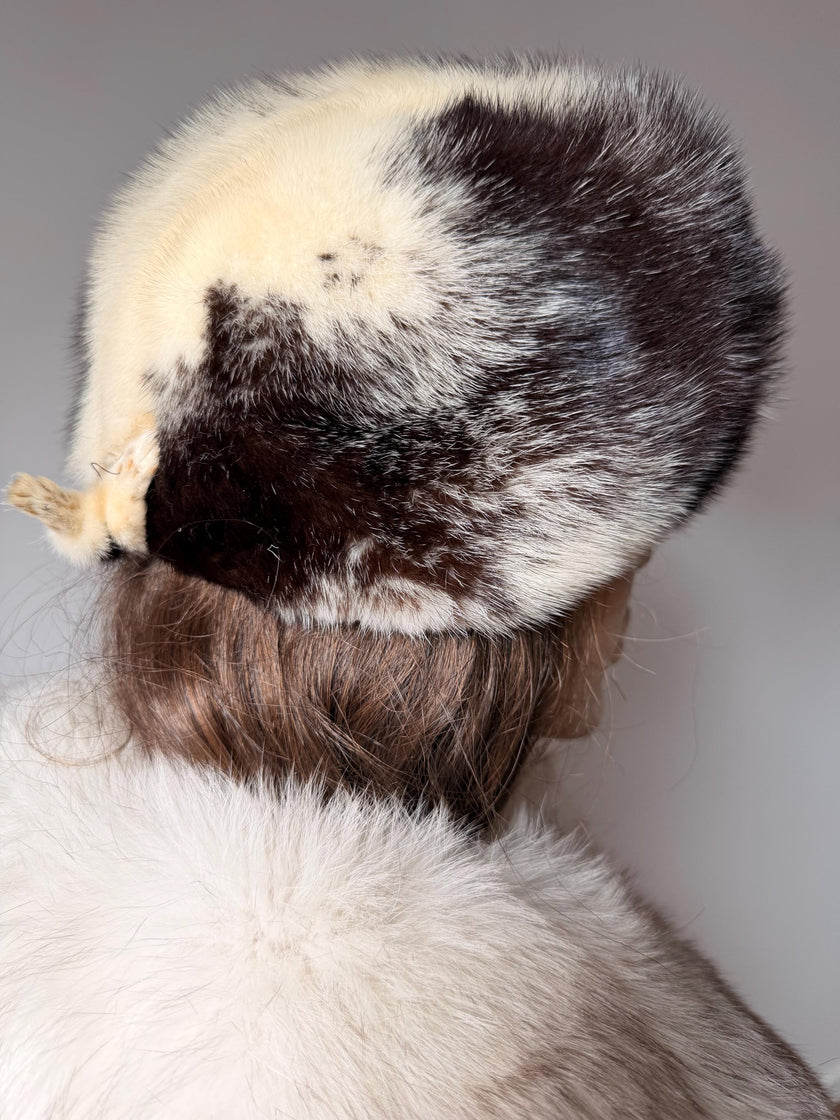 Cross Mink Fur Hat