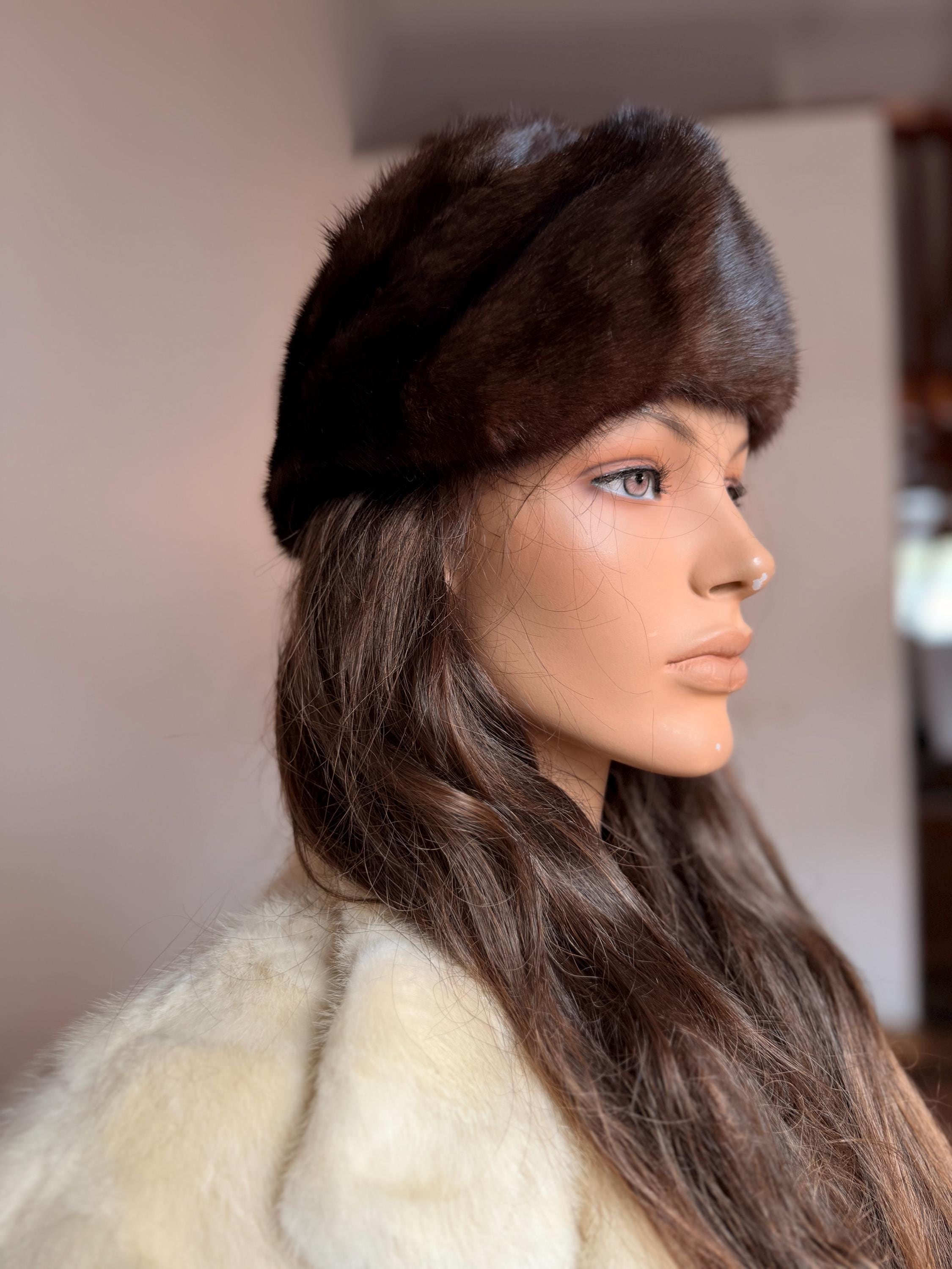 Brown Mink Fur Hat