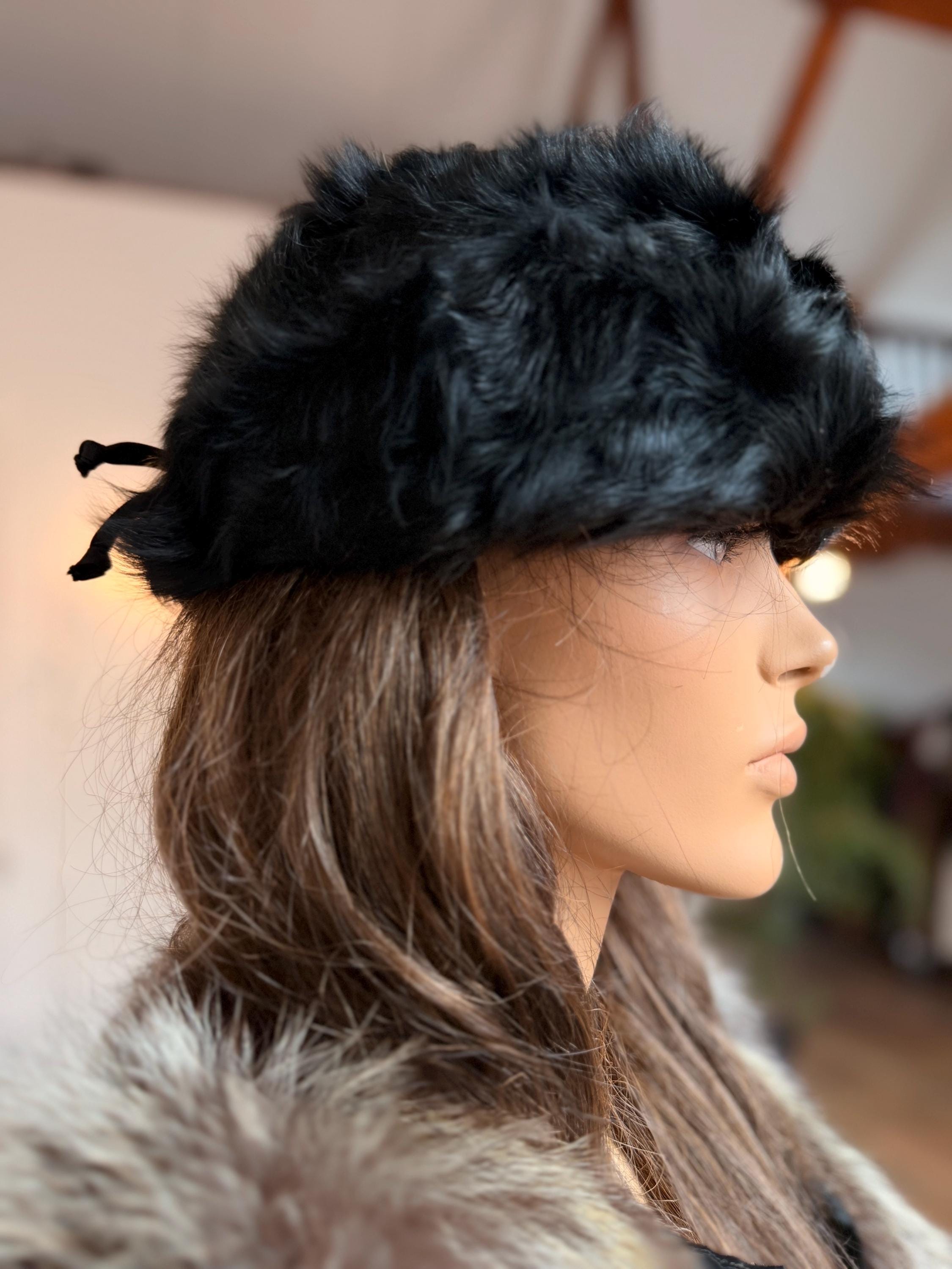 Vintage Goat Fur Hat